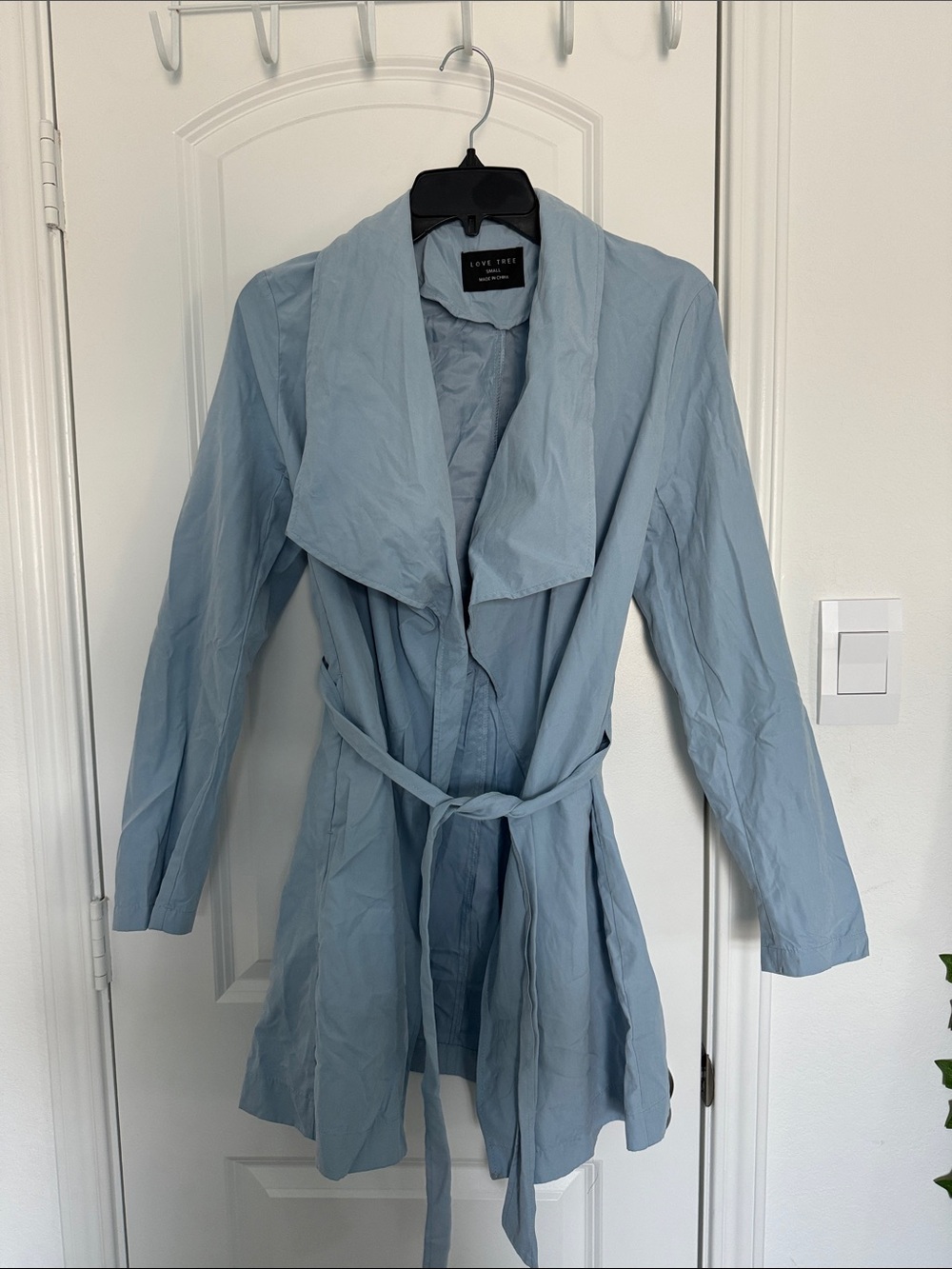 Blue Lightweight Trench Coat